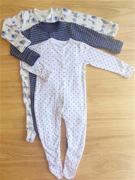 Baby Boy 3 Piece Pack Sleepsuit
