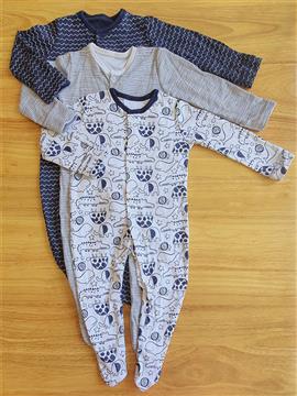 Baby Boy 3 Piece Pack Sleepsuit