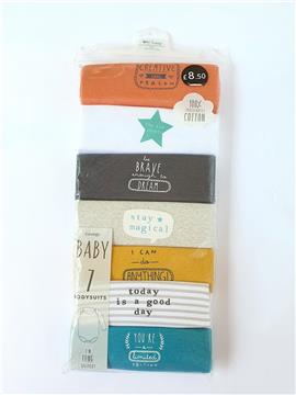 Baby Boy 7 Piece Pack Long Sleeve Bodysuit