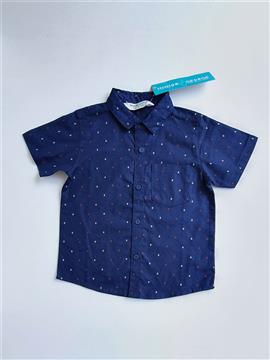 Baby Boy Small Anchor Design Short Sleeve Shirt
