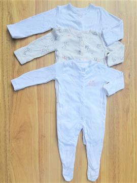 Baby Girl 3 Piece Pack Sleepsuit