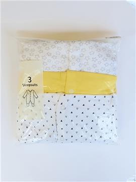 Baby Unisex 3 Piece Pack Sleepsuit