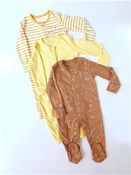Baby Unisex 3 Piece Pack Sleepsuit