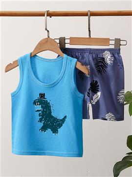 Boys Sleeveless Tank Top and Shorts Two-piece Suit