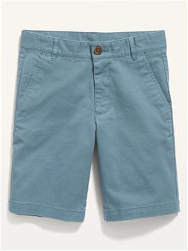 Built-In Flex Flat-Front Straight Twill Shorts for Boys