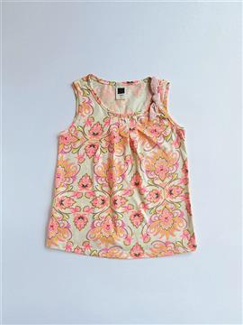Girl Floral Design Sleeveless Top
