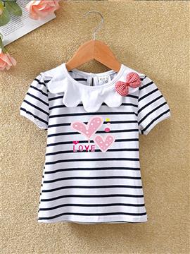 Girls Cotton Short-sleeved T-shirt