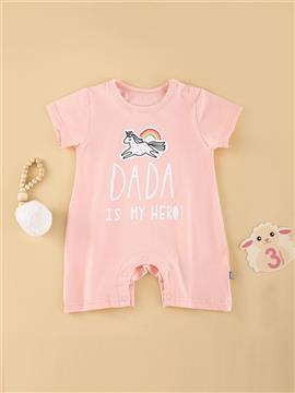 Peninsula Baby Girl Slogan and Unicorn Print Romper