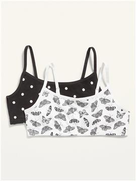 Printed Jersey-Knit Cami Bra 2-Pack for Girls