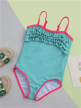 Toddler Girls Polka Dot Frill One Piece Swimsuit