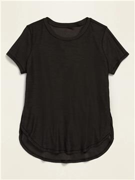 Ultra-Soft Breathe ON Uniform Tulip-Hem Tee for Girls